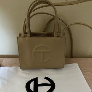 Small cream telfar bag
